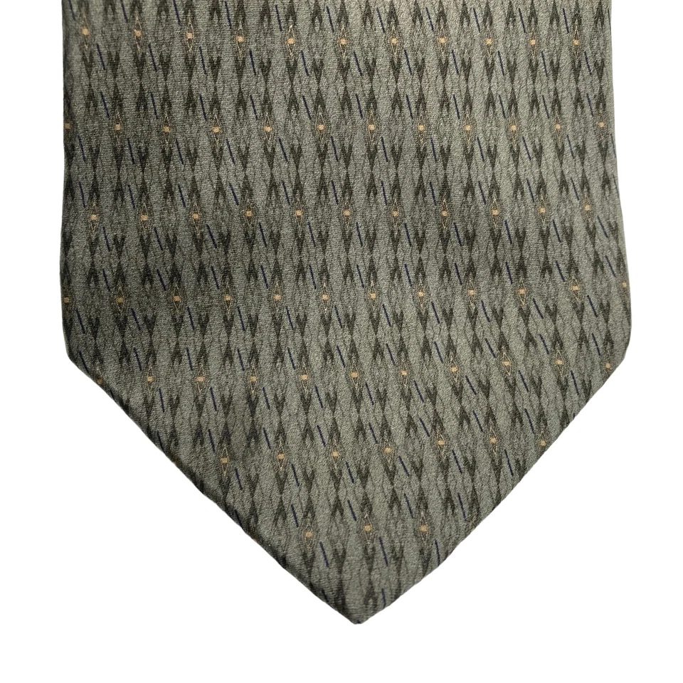 Corbata para hombre Zylos George Machado 100 % seda verde salvia Foto 2 de 4