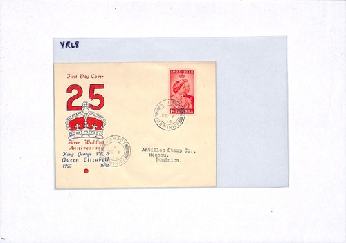 DOMINICA 1948 FDC SILVER WEDDING *Mahaut* ILLUSTRATED KGVI First Day Cover YR68 - Picture 6 of 11