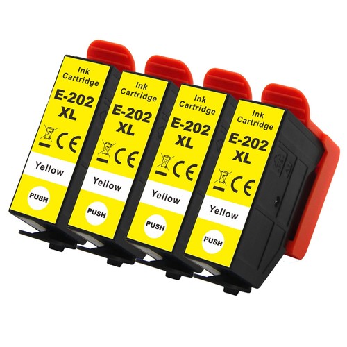 4 Yellow XL Printer Ink Cartridges for Epson Expression Photo XP6000