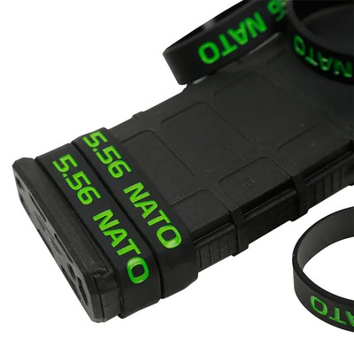 6 Pack Marking Band for Magazine ,223 REM 5.56 300 AAC BLK 7.62x35 mm 300 Blacko
