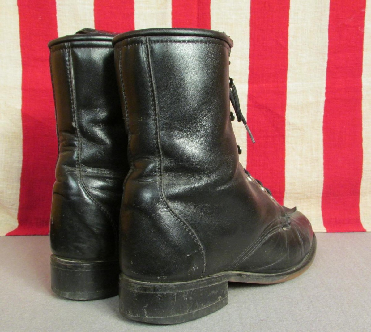 Bottes Western Laredo En Cuir Noir Taille 6 Femme - Style Cowboy Vintage