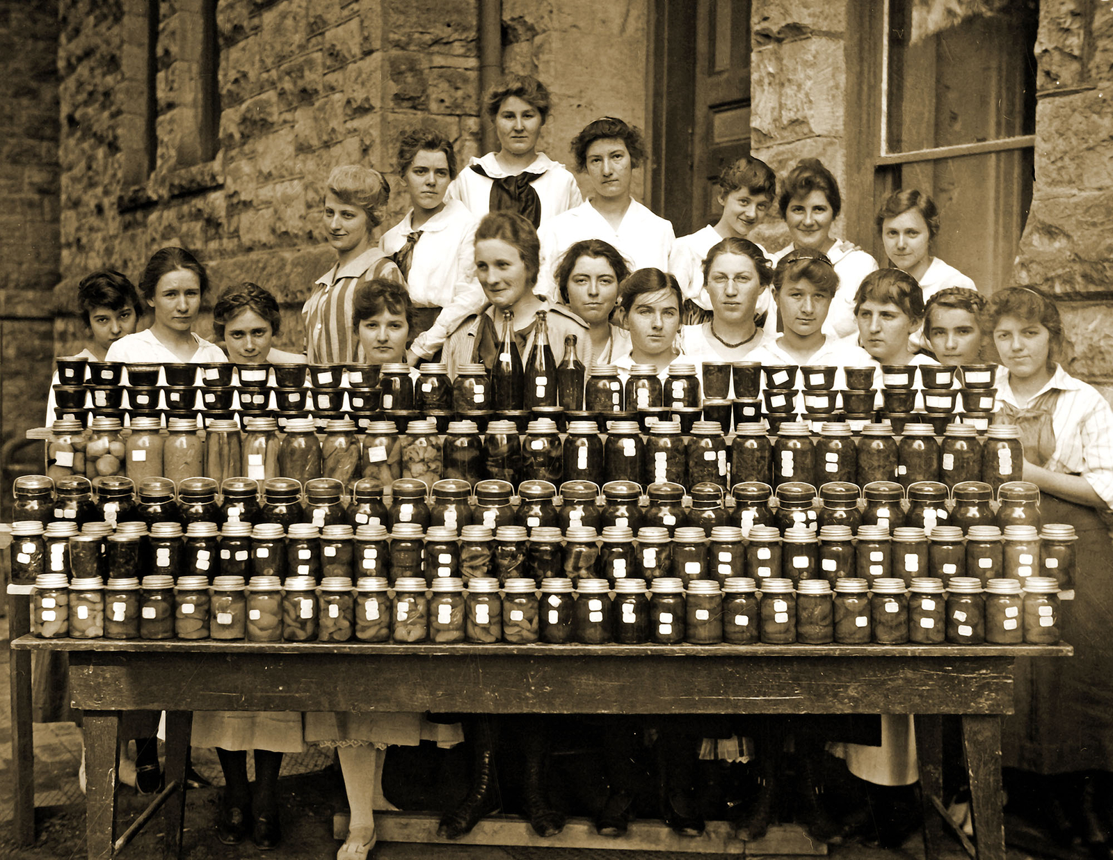 1917 Chapman High School Canning Club, Kansas Old Photo 8.5