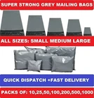 Grey Mailing Bags Strong Poly Postal Post Postage Mail Self Seal All Sizes