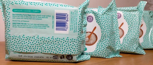 4x25 SPA Exfoliating Facial Wipes 3in1 Exfoliate Cleanse and Purify Radiant Skin - Picture 2 of 4