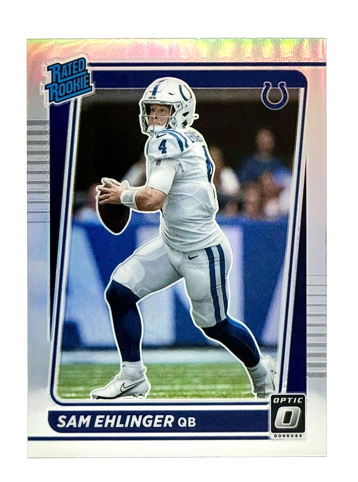 2021 Donruss Optic SilvePrizm #246 Sam Ehlinger RC Indianapolis Colts