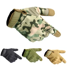 Military Touch Screen Nylon Driving Motorcycle Tactical Men Full Finger Gloves