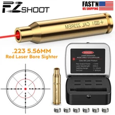 Red Laser Bore Sight Kit .223 & 5.56mm Dot Boresighter with Tin Case & Batteries