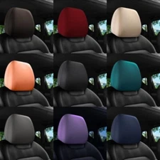 2× Universal Car Seat Headrest Covers Soft Dust-Proof Protector Covers Truck SUV