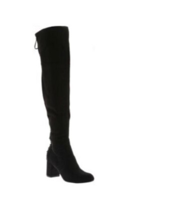 New CHARLES By CHARLES DAVID Ollie Over The Knee Boots Lace Suede Navy  $159