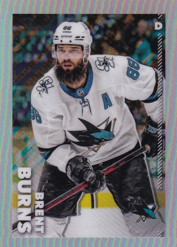2022-23 Topps Chrome NHL Sticker Refractor #400 Brent Burns - San Jose /99 MADE