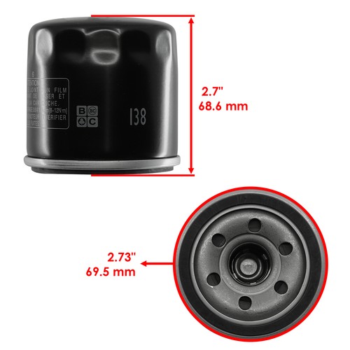 2 Pack Oil Filter for Suzuki GSXR600W RF600R VS600Gl VS600 GSF600 GSR600 1992-13 - Picture 2 of 7