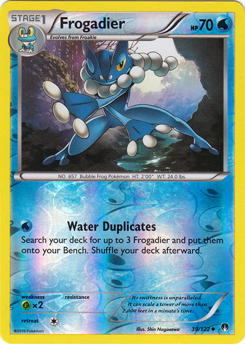 Pokemon - Frogadier - 39/122 - Uncommon - Reverse Holo - XY - BREAKPoint - NM