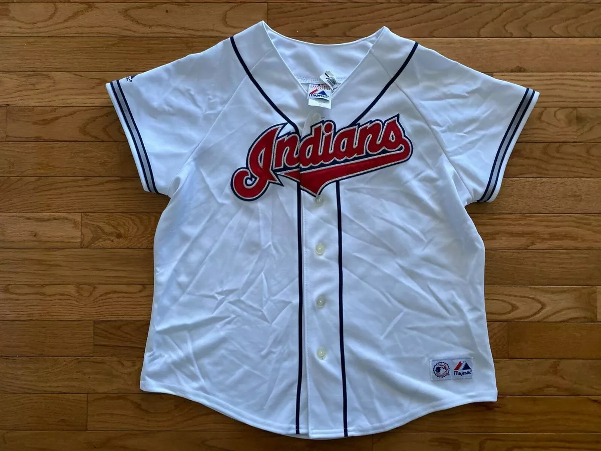 Majestic Cleveland Indians Jersey Grady Sizemore Womens Sz XL Stitched Sewn  #24