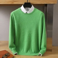 new Men's Autumn and Winter Woolen Sheep Sweater Knitted Pullover Large