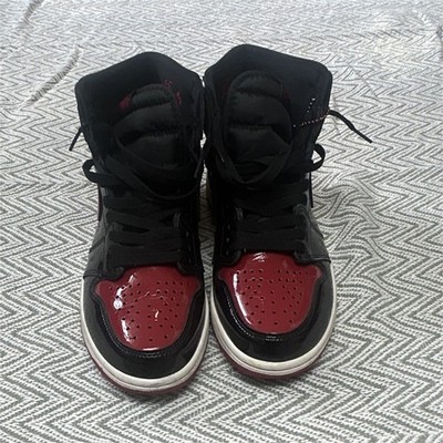 Jordan Air Jordan 1 Retro High OG Patent Bred Men s Black Red High-Top Sneakers