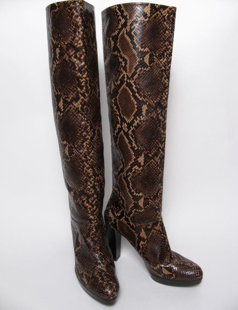 STUART WEITZMAN BOOTS PYTHON SNAKE PRINT LEATHER … - image 12