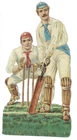 c.1893 LARGE scrapbook scrap Cricket Cricketers "Making a Good Score"
