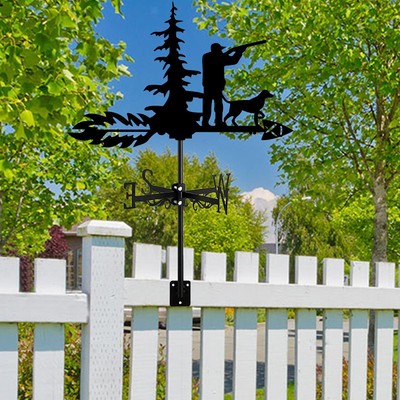 Mann Hund Wetterfahne Metall Windfahne draußen Bauernhof Haus Wetterfahne Wind