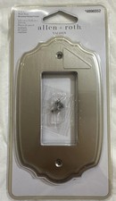 allen roth Yalden 1-Gang Brushed Nickel Zinc Indoor Decorator Wall Plate