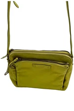 American Leather Co. York Leather Triple Entry Crossbody Citrus