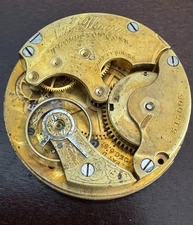 VINTAGE 18 SIZE SETH THOMAS POCKET WATCH MOVEMENT GR. 34 KEEPING TIME