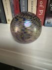 STUART ABELMAN ART GLASS Iridescent MARBLE/PAPERWEIGHT  Signed — photo 3