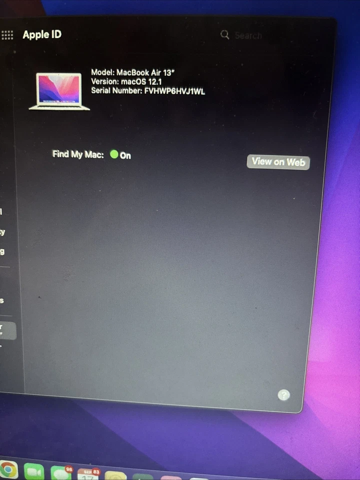 2017 Apple MacBook Air 13-inch 2.2 GHz i7 8GB RAM 256GB SSD A1466 Silver Grade A - Image 2 of 3