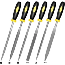 Mini Hand Files Set 6 Piece 6.3 Inch Needle Files for Metal Woodworking