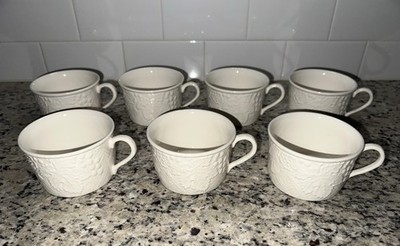 Mikasa English Countryside White Flat Cup 2 1/2  DP900 - Set of 7