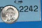 1944 BU 25C WASHINGTON SILVER QUARTER EARLY US TYPE COIN RAW-2242