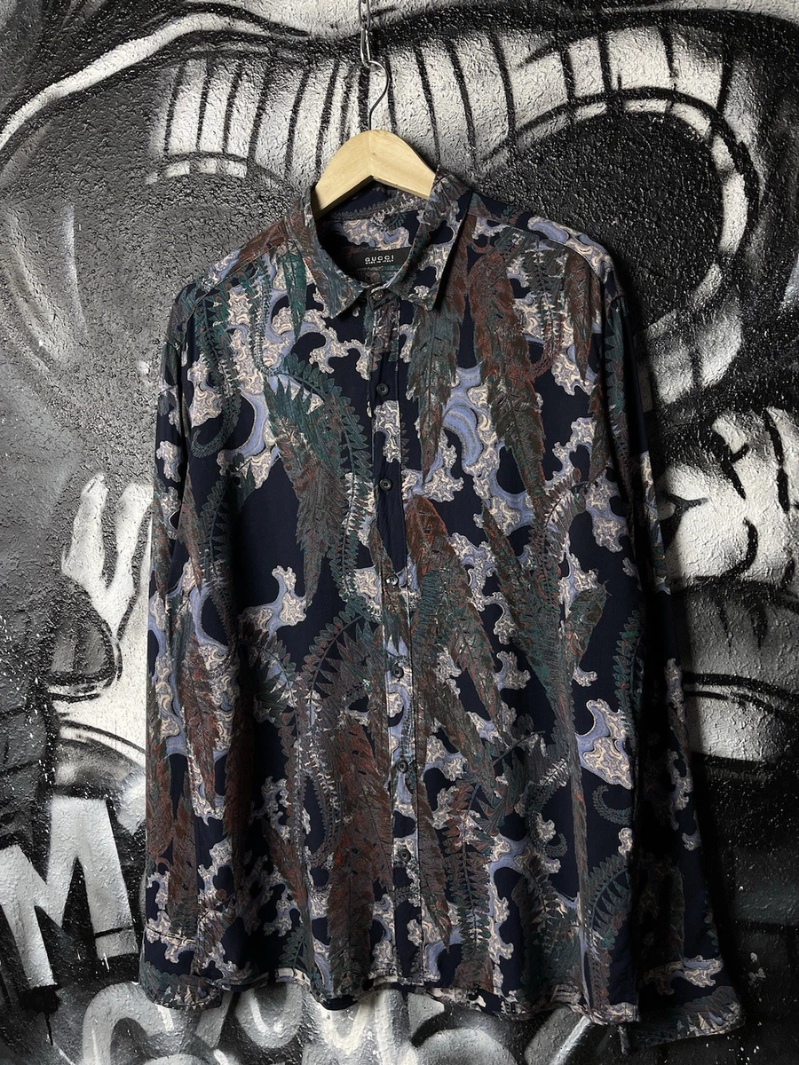 Gucci Silk Long Sleeve Casual Button-Down Shirts for Men for sale