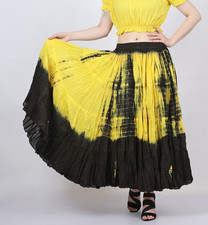 Women's 25 Yard Tribal ATS Belly Dancing 4 Tiered Bohemian,Hippie Skirts - YBTD