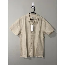 New Rhythm Livin Classic Linen Short Sleeve Shirt Size Large