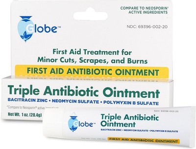 Triple Antibiotic Ointment First Aid Kit 1 Oz for Minor Cuts Burns Scrapes