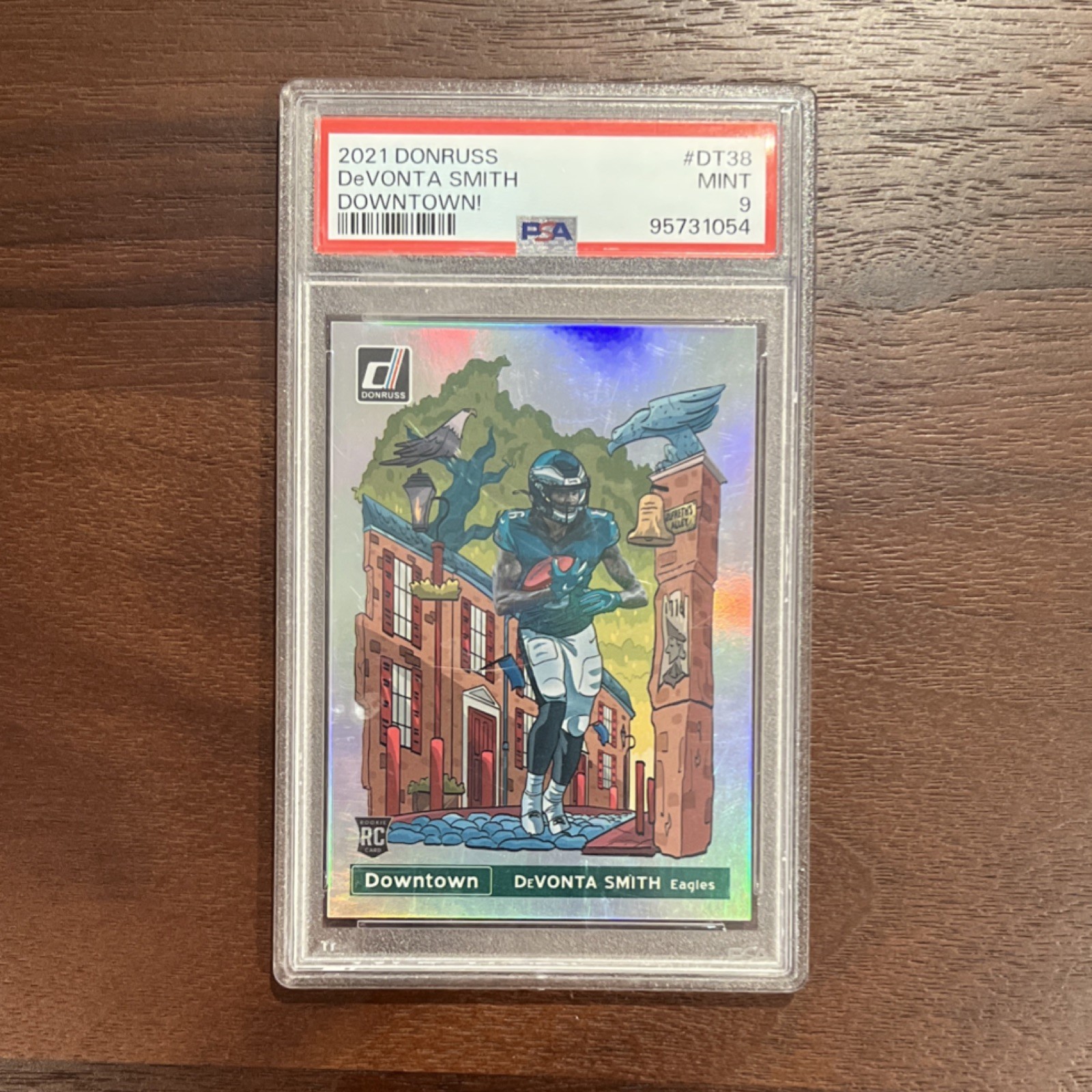 Panini Donruss Rookie Downtown! DeVonta Smith DT-38 PSA 9 Eagles 2021