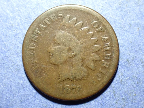 1876 Indian Cent  Good-