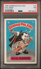1985 Topps OS1 Garbage Pail Kids Series 1 EVIL EDDIE 1b Matte Card PSA 7 NM gpk