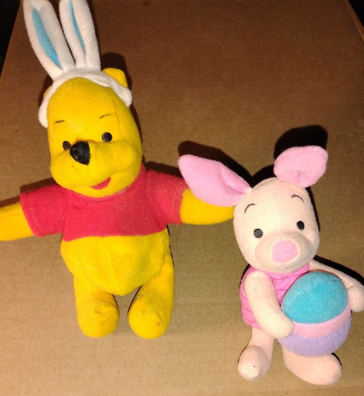 1998 Mattel Disney Winnie the Pooh And Piglet Easter Plushs
