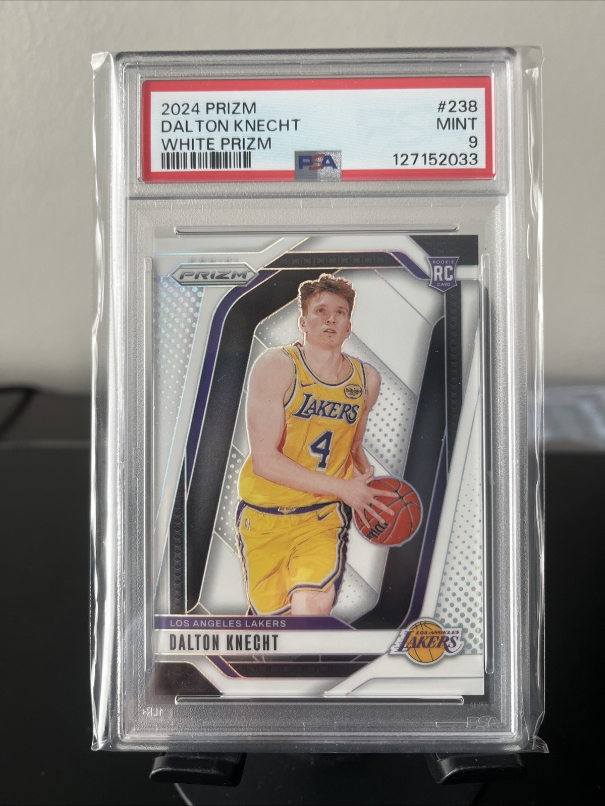 2024 PANINI PRIZM WHITE PRIZM #238 DALTON KNECHT 169/175 PSA 9