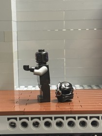 Lego Ninjago Ninedroid Minifigure With Helmet (Read Description)