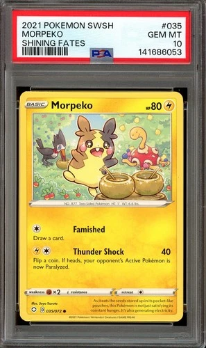 Pokemon TCG SWSH Shining Fates #035 Morpeko Non-Holo Common PSA 10