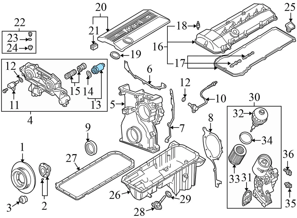 BMW 330I 2001-2005 - Electroválvula Vanos 1432532 Foto 3 de 4