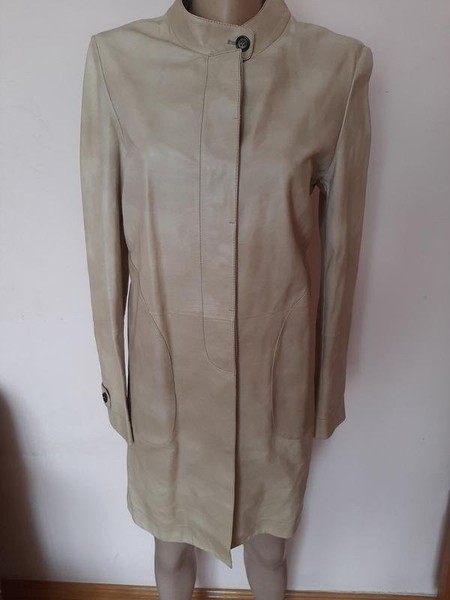 Brunello Cucinelli Trenchcoat Damen beige Leder #69J7