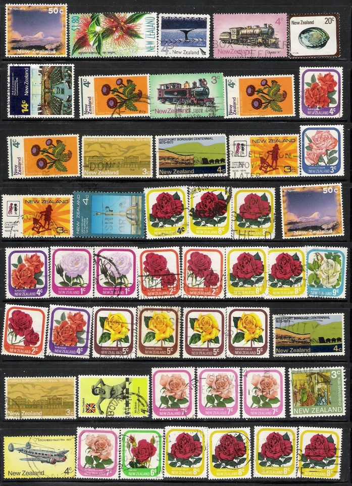 New Zealand 1969 - 1991, Scott's #429 - #1075, 193 Stamps, 4 Pages, Cat$50+ - Image 4 of 4