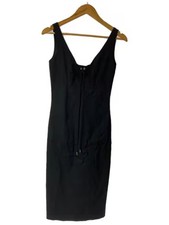 GUCCI/Sleeveless Dress/Size 38/Wool/Black/162802.Z0010
