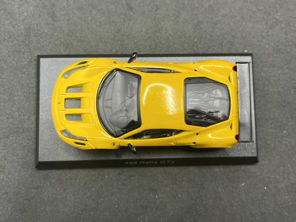 Kyosho 1/64 Ferrari collection 9 458 Italia GT2 Yellow diecast