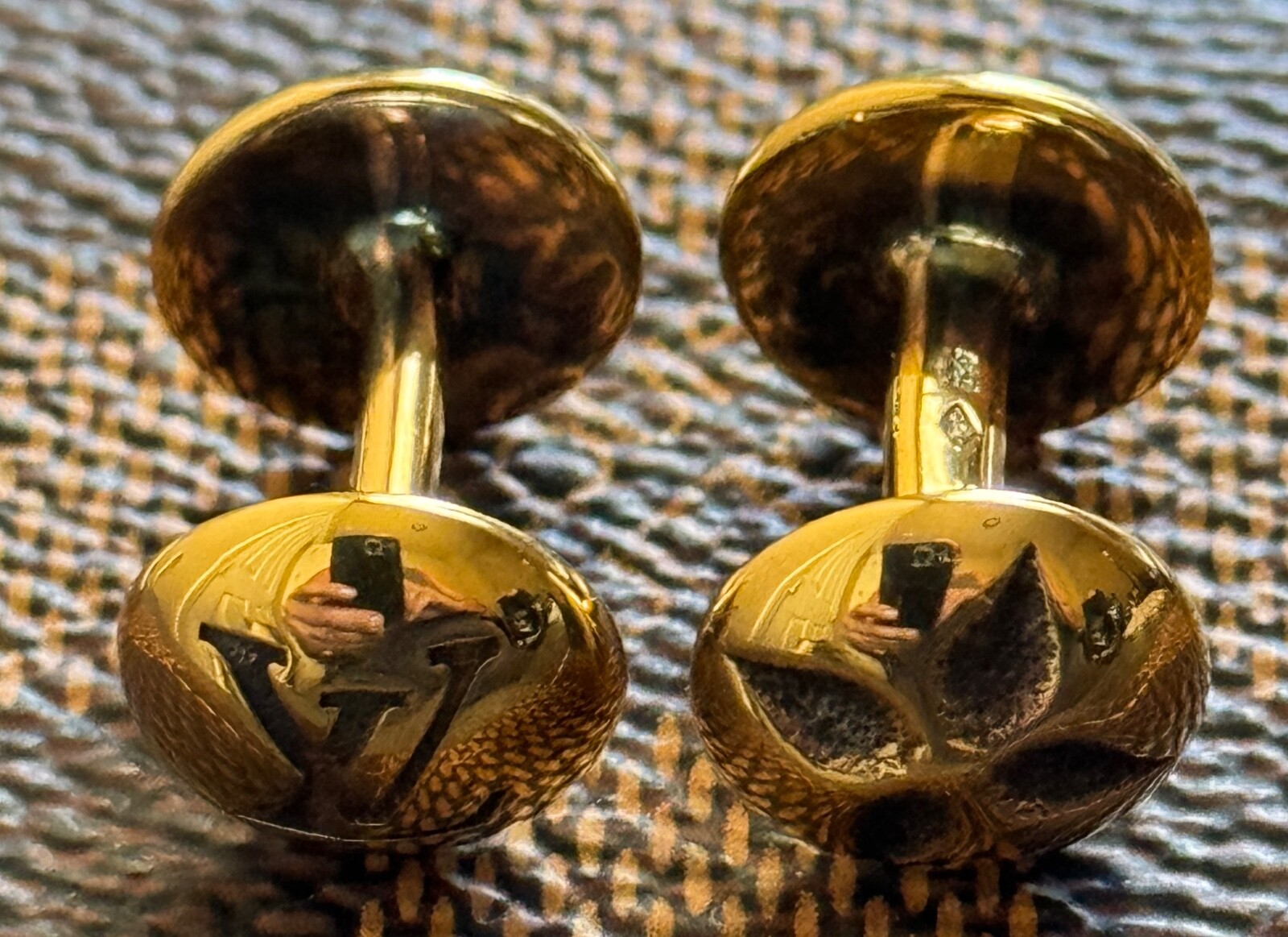 Louis Vuitton Authentic 925 Sterling Silver Cufflinks Bouton de Manchette