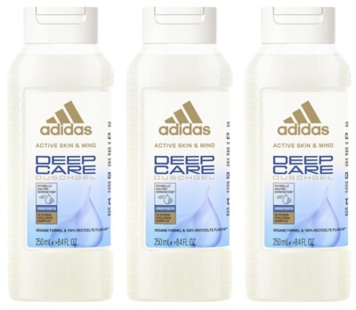   Adidas Duschgel Deep Care Herren Shower Gel Haar Körper Shampoo 3x 250ml  