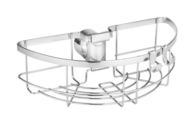 WENKO Edelstahl Duschstangencaddy Floresta Rund ohne Bohren Badezimmer Dusche
