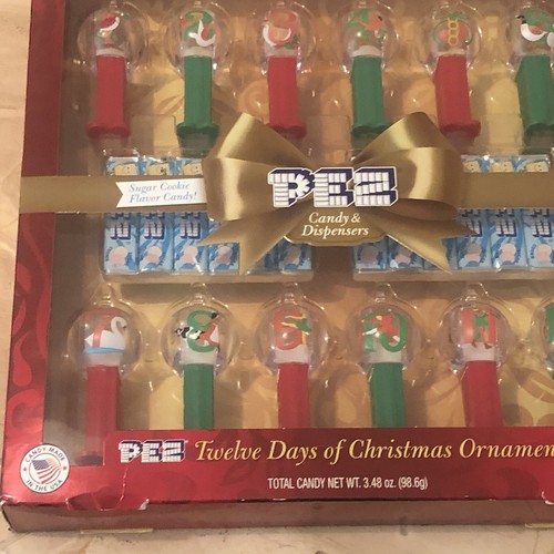 Pez Candy Twelve Days Of Christmas Ornaments Mini Dispensers W 12 Rolls Sugar - Picture 4 of 6